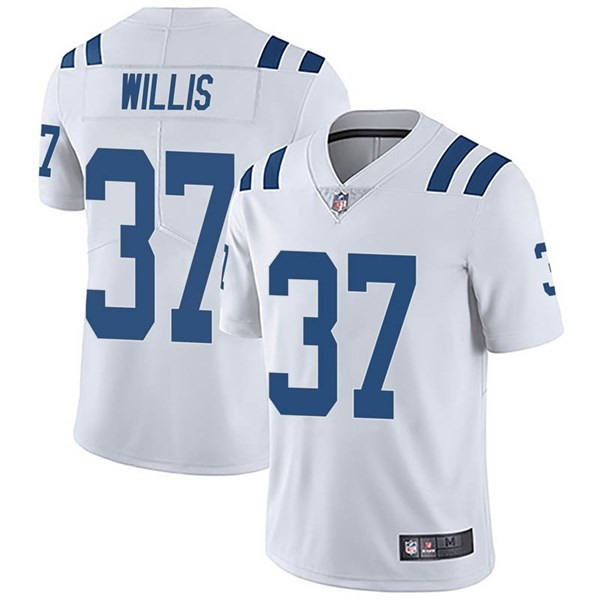 Men's Indianapolis Colts #37 Khari Willis White Vapor Untouchable Limited Stitched Jersey